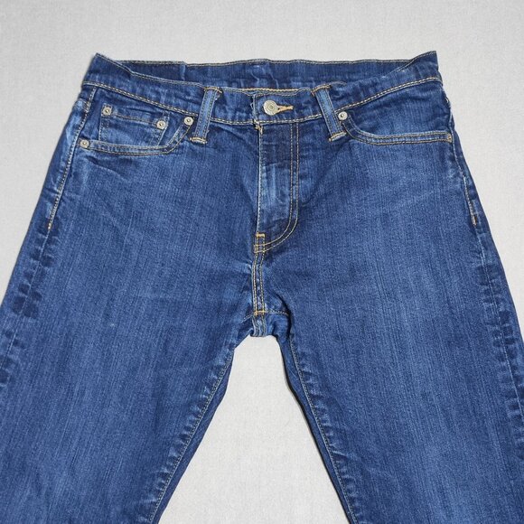 Levi's 504 jeans men's size W30 X L30 ink blue colour straight leg slim denim - Picture 2 of 14